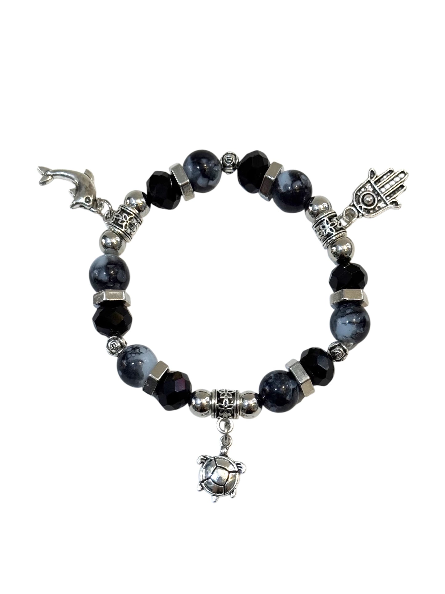 Pulsera Elasticada #Piedra mulricolor