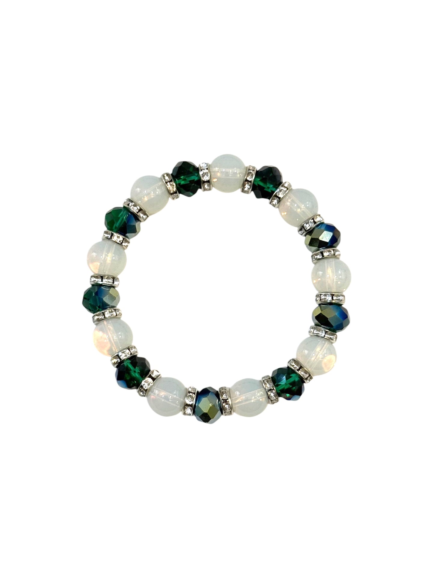 Pulsera Elasticada #Piedra luna multicolor