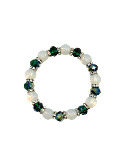 Pulsera Elasticada #Piedra luna multicolor