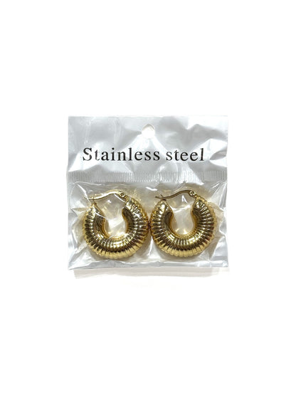 Aros de acero modelo #651 dorado