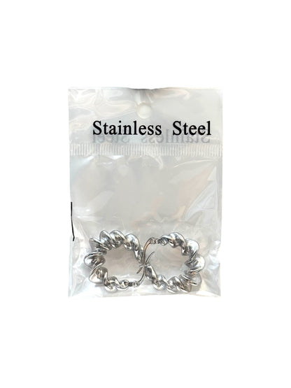 Aros de acero modelo #652 plateado