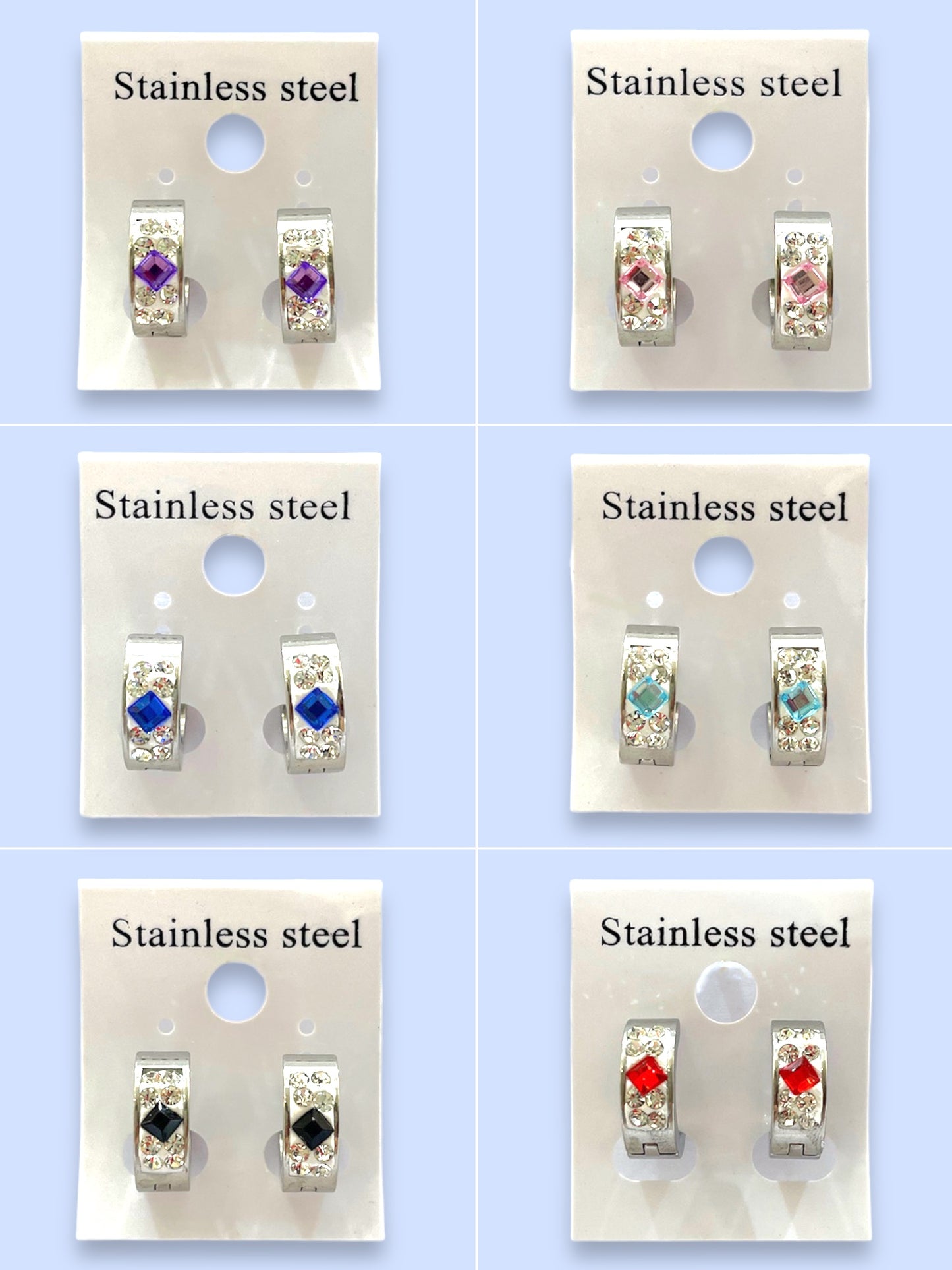 Argolla plateada con Strass Multicolor #2