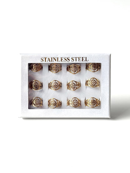 #52 ARGOLLA NUDO DE BRUJA #989 dorado