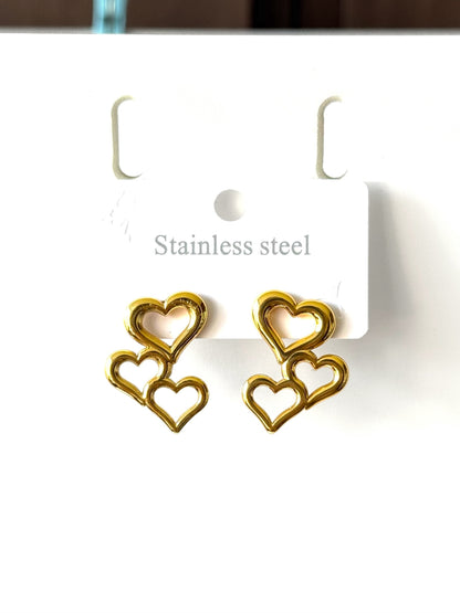 Aros de acero modelo #908 dorado