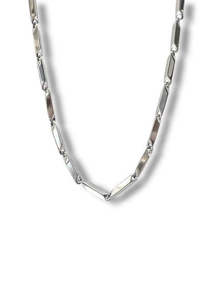 #Ap liso Collar Hip Hop_Plateado Liso A-9