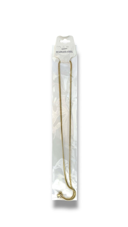 #E-4 Cadena de Serpiente Cinta_Dorado 3mm