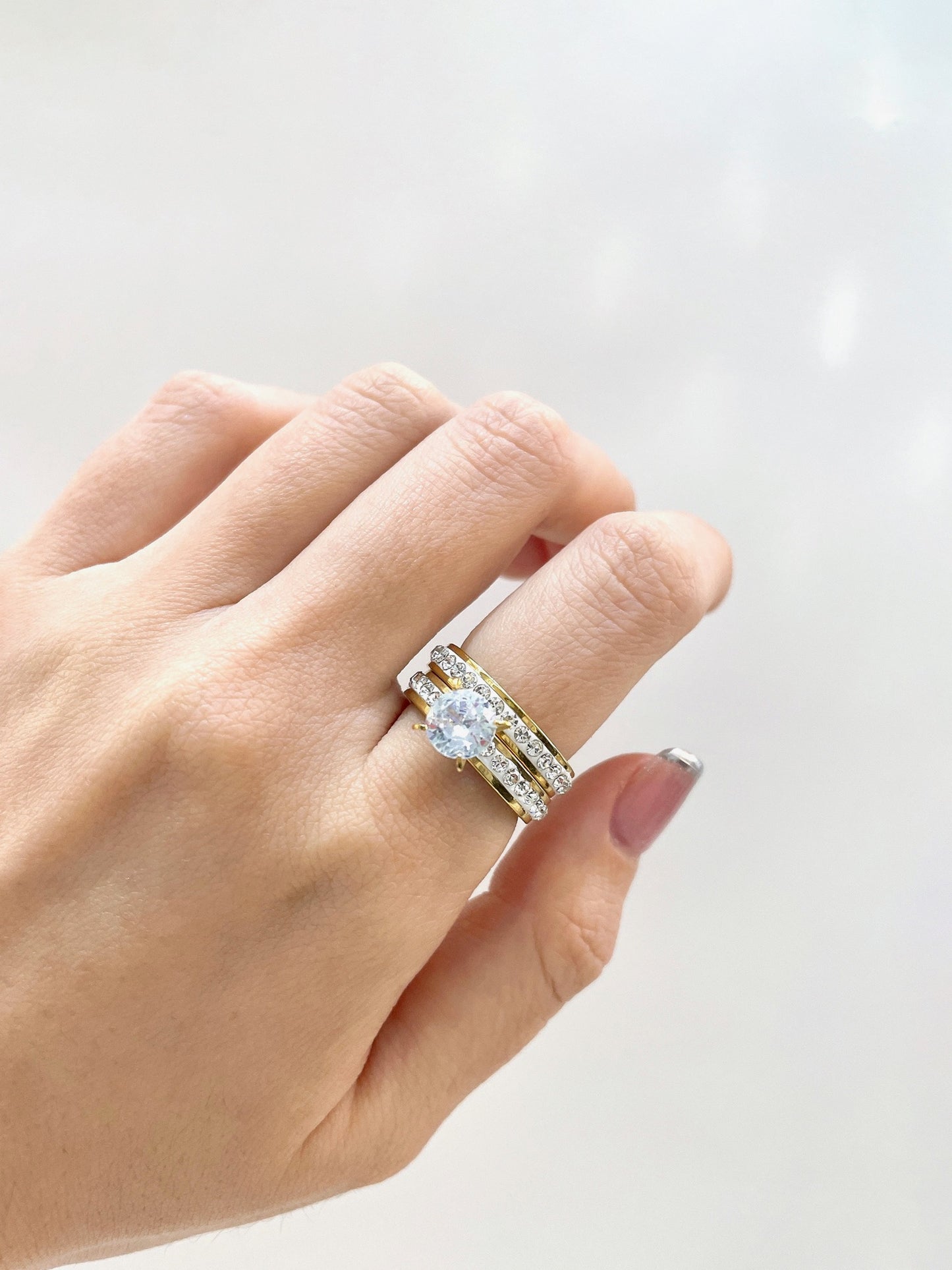 #36 ARGOLLA DOBLE CON STRASS D