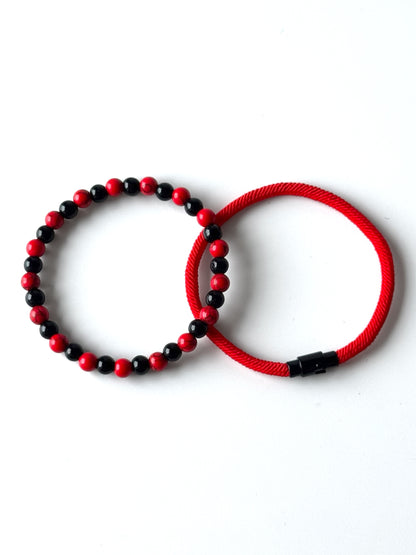 Pulsera roja para hombre #1