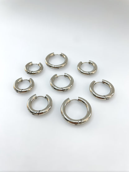 Argolla grueso plateado