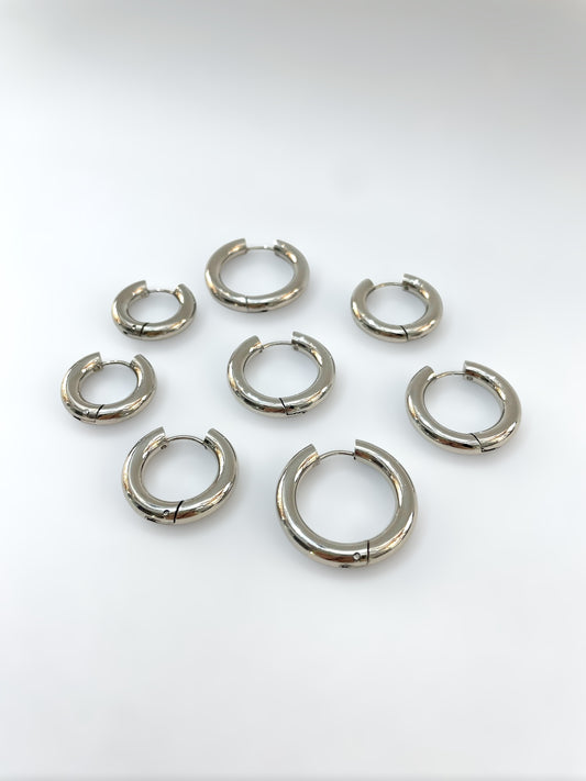 Argolla grueso plateado