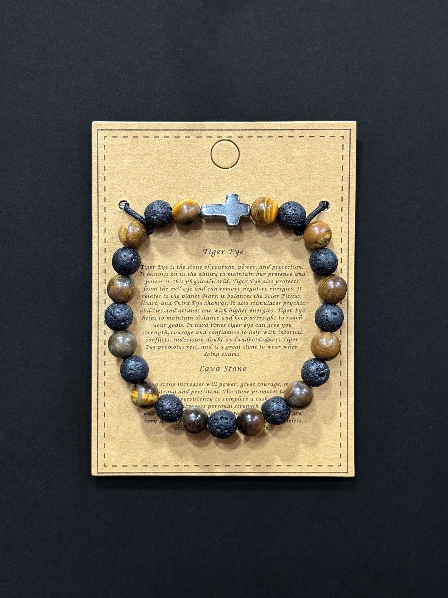 Pulsera de piedras naturales para hombre #5048