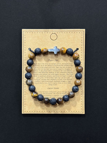 Pulsera de piedras naturales para hombre #5048