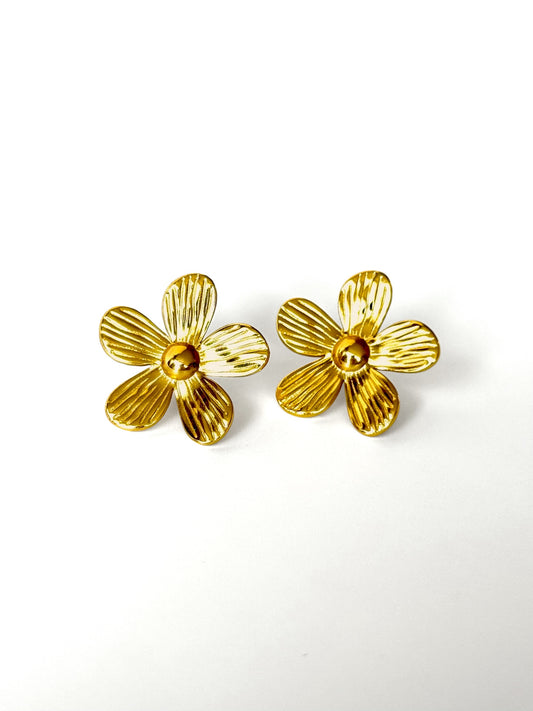 Aros de acero modelo #901 dorado