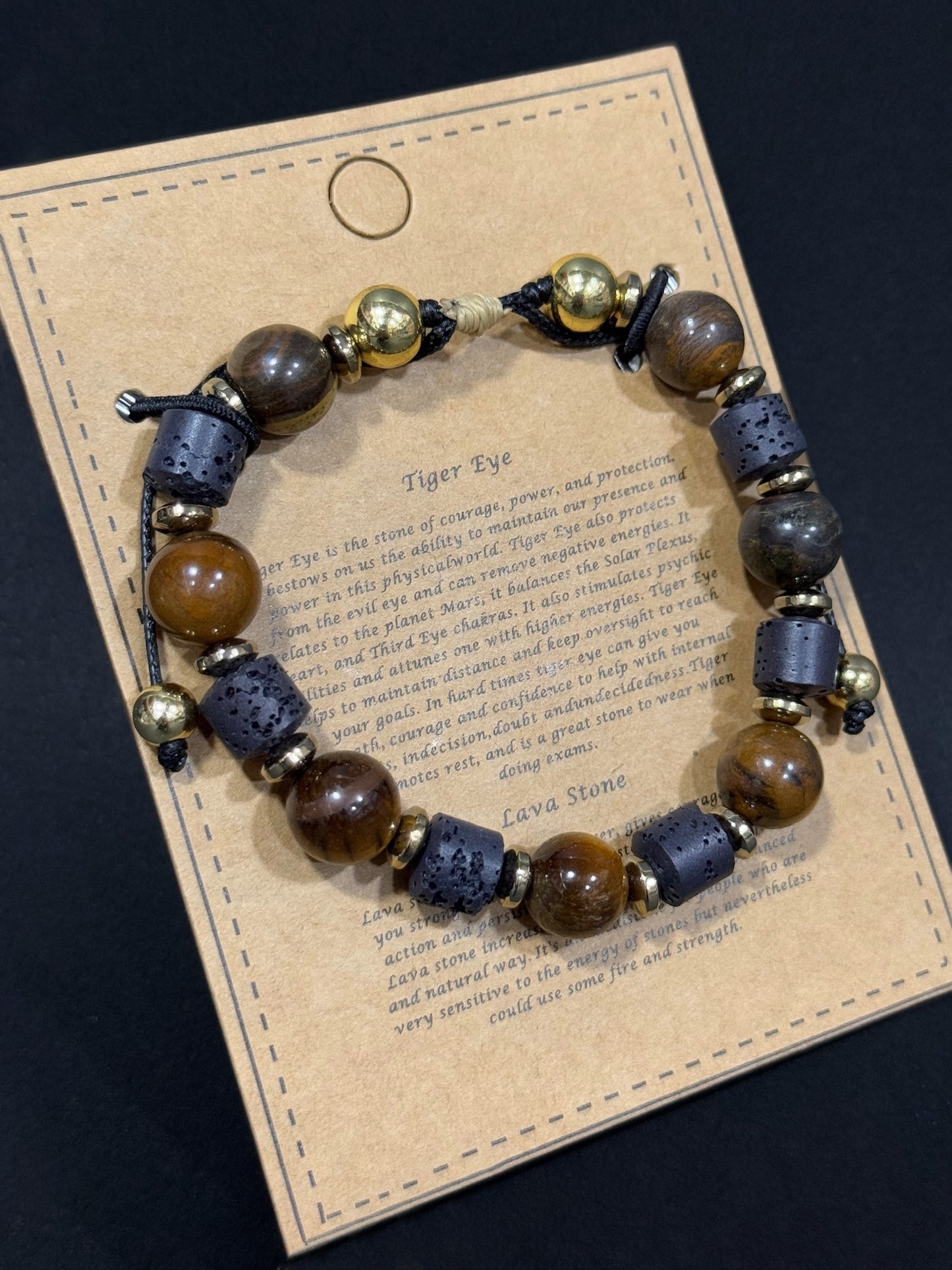 Pulsera de piedras naturales para hombre #5150
