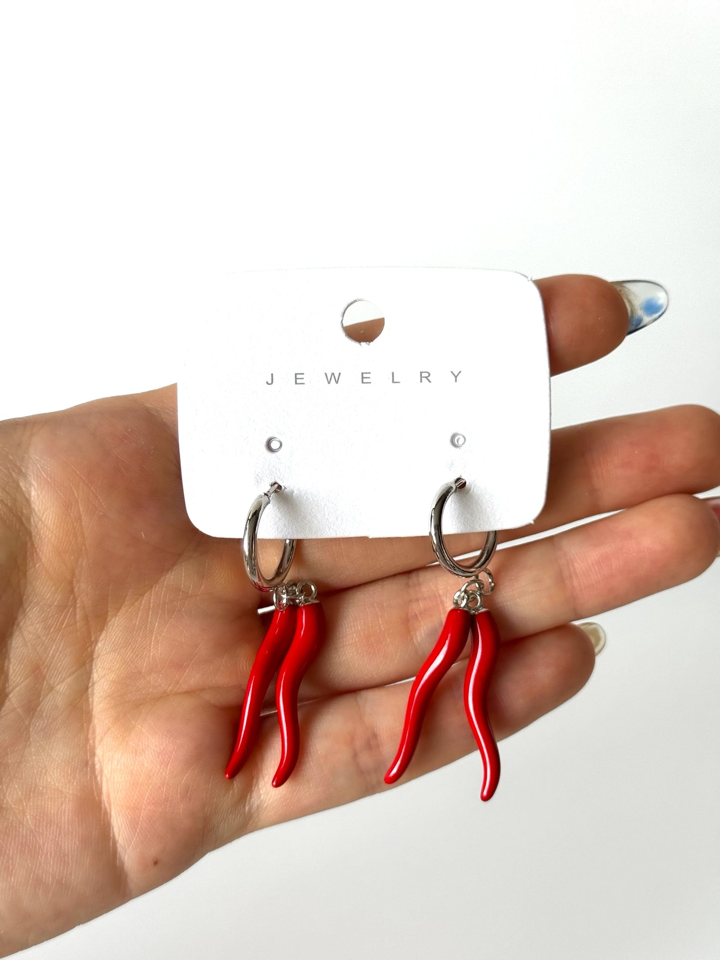 Aros de fantasía ají #1009 plateado