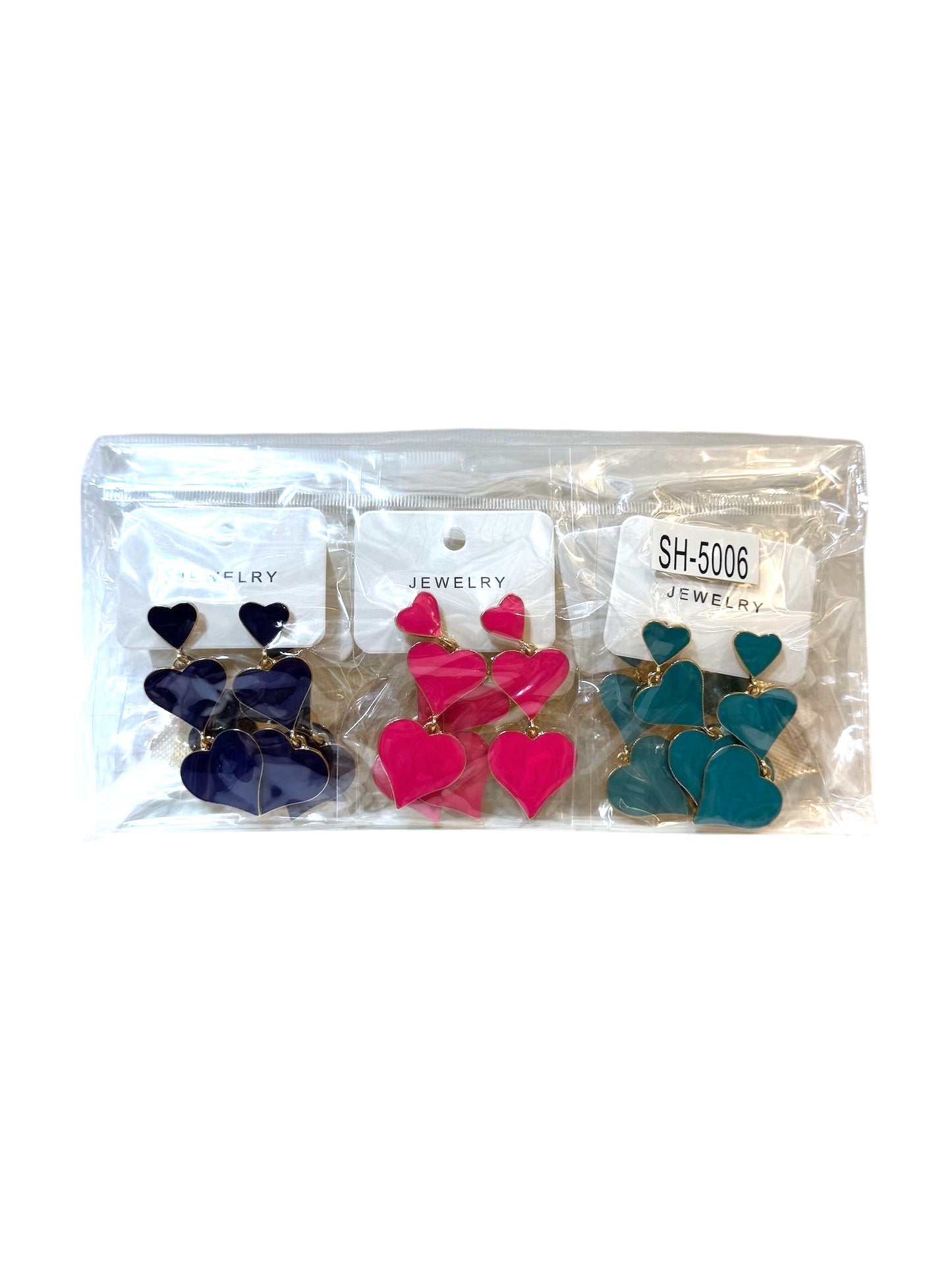 Aros en Docena #7 corazón multicolor