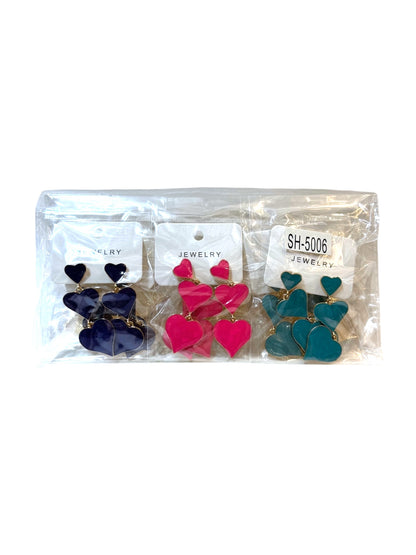 Aros en Docena #7 corazón multicolor