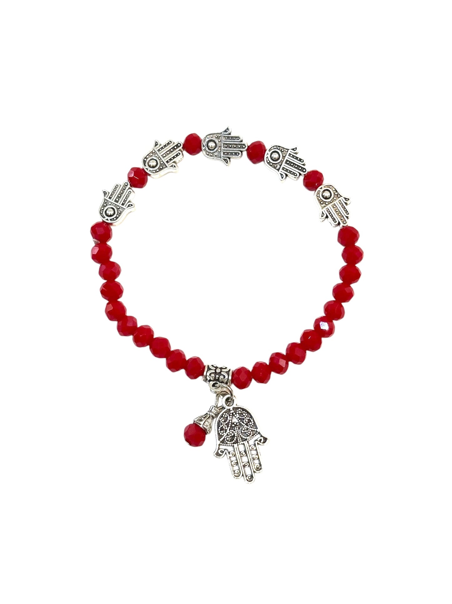Pulsera Elasticada #Piedra roja