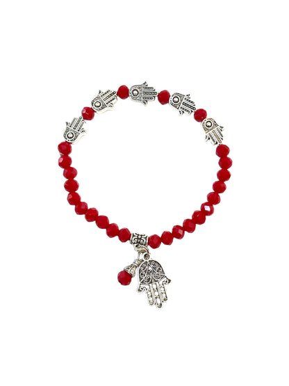 Pulsera Elasticada #Piedra roja