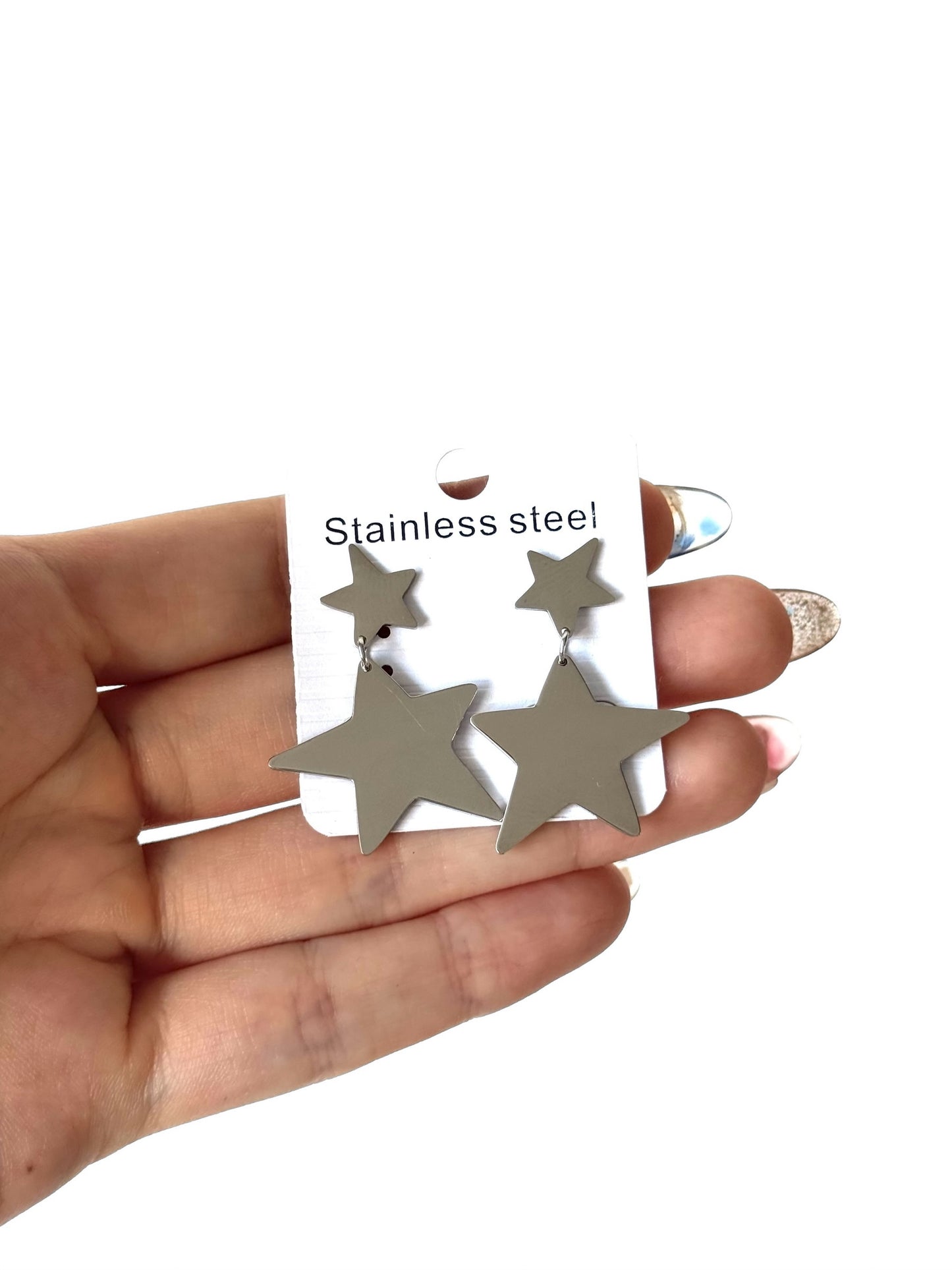 Aros de acero modelo #5199 plateado