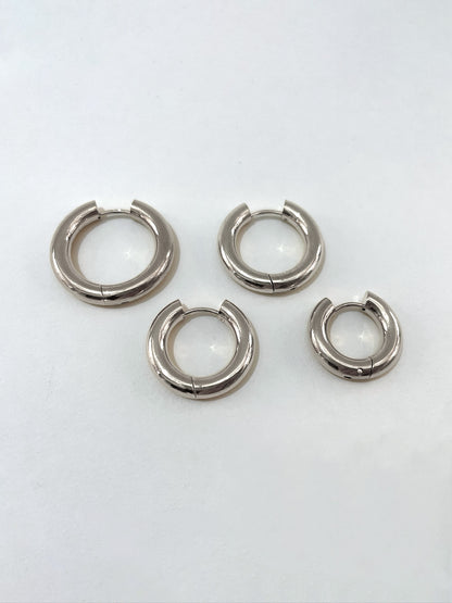 Argolla grueso plateado