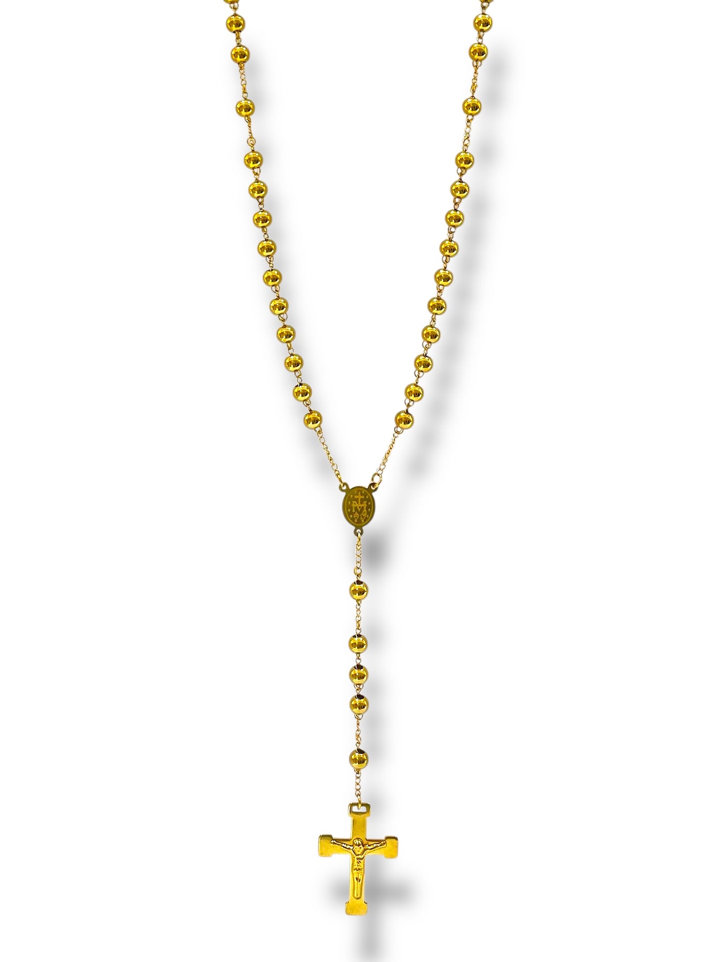 #1276 Collar Rosario_Dorado 8mm