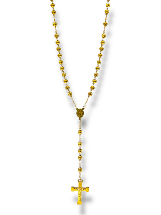 #1276 Collar Rosario_Dorado 8mm