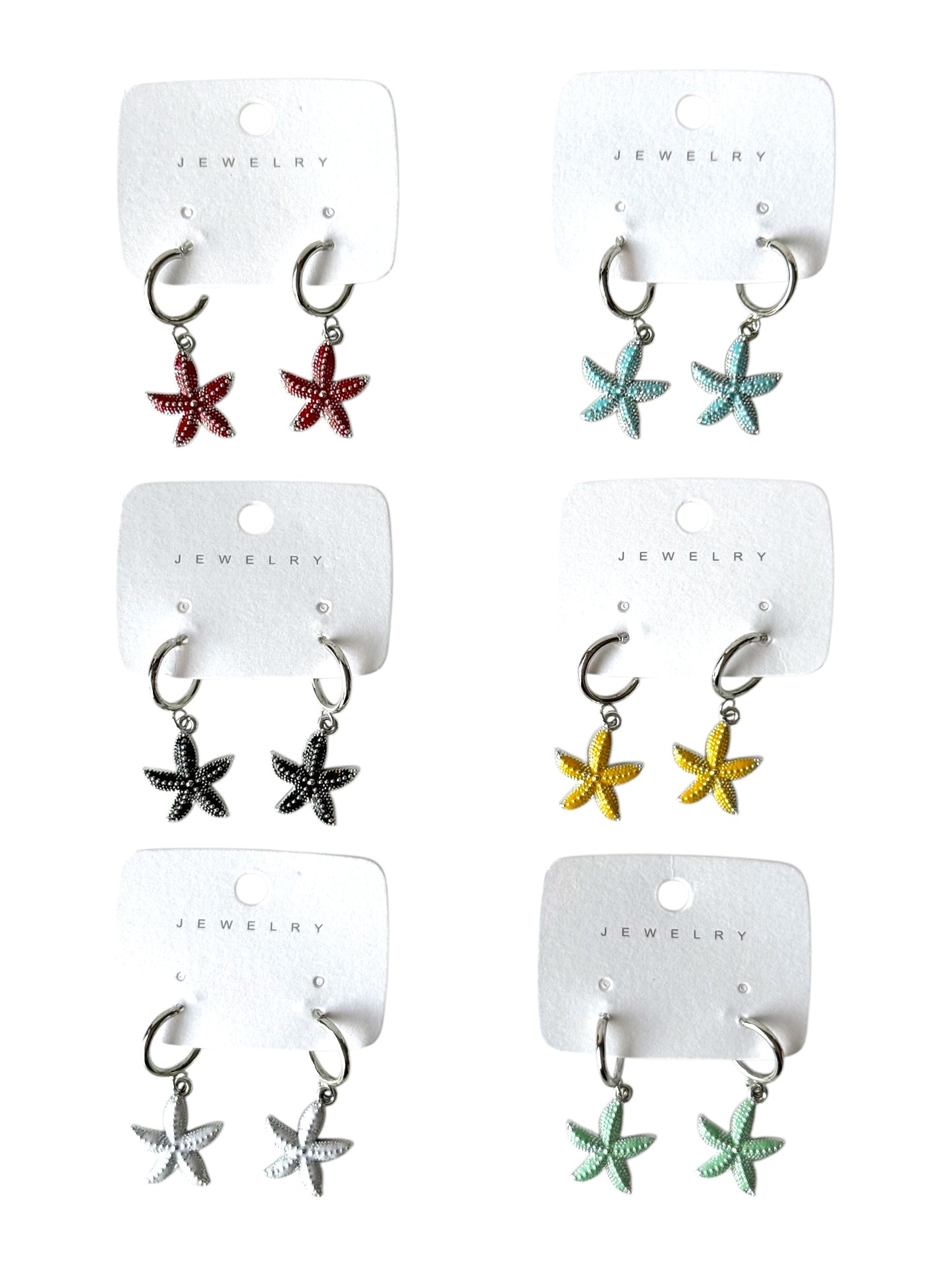 Aros de fantasía estrella del mar #1001 plateado