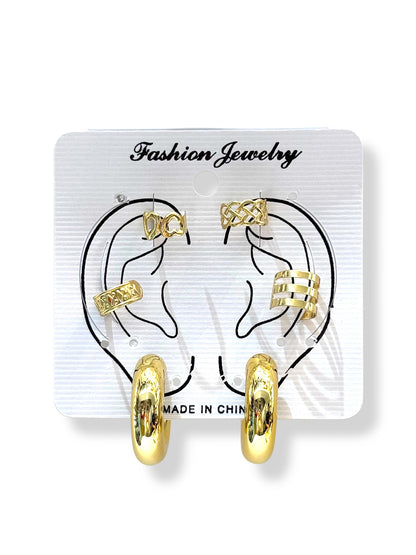 Earcuff & Aros de fantasía #722 dorado