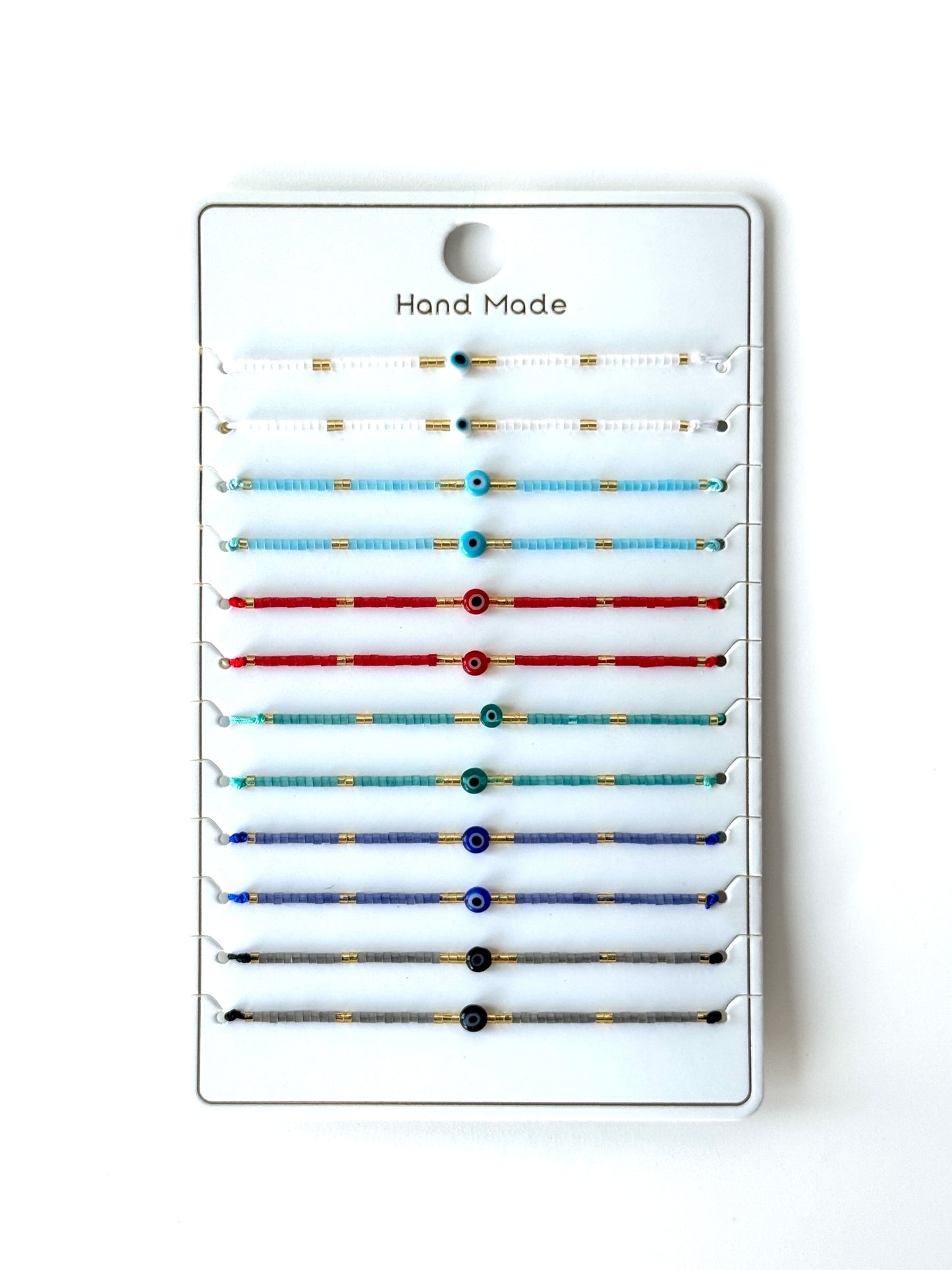 Pulsera mostacilla japonés ojo turco #1031 dorado