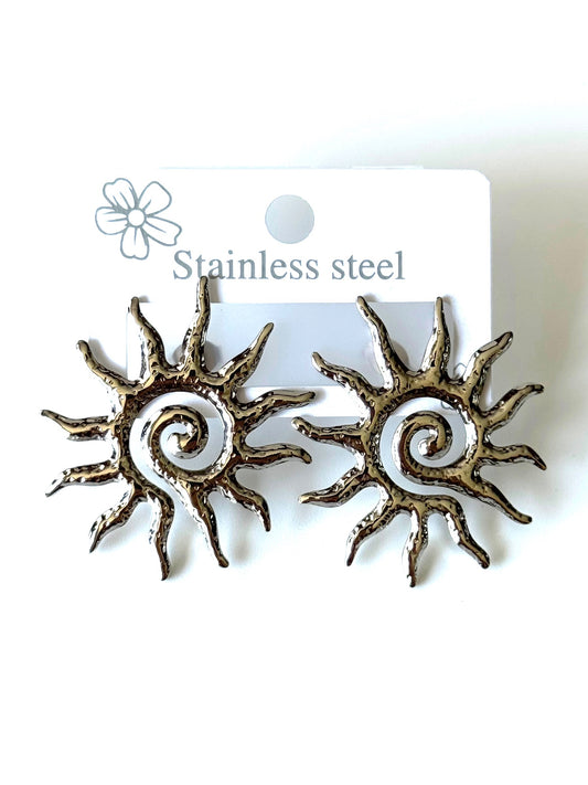 Aros de acero modelo #1440 plateado