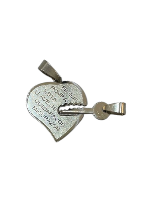 #Corazón El que rompa esta llave se quedará con mi corazón (2 colgantes)