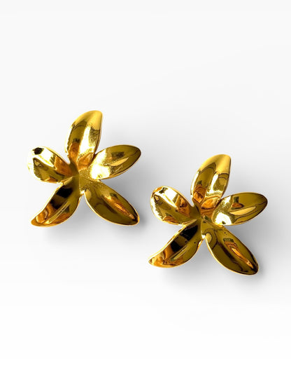 Aros de acero modelo #9217 dorado