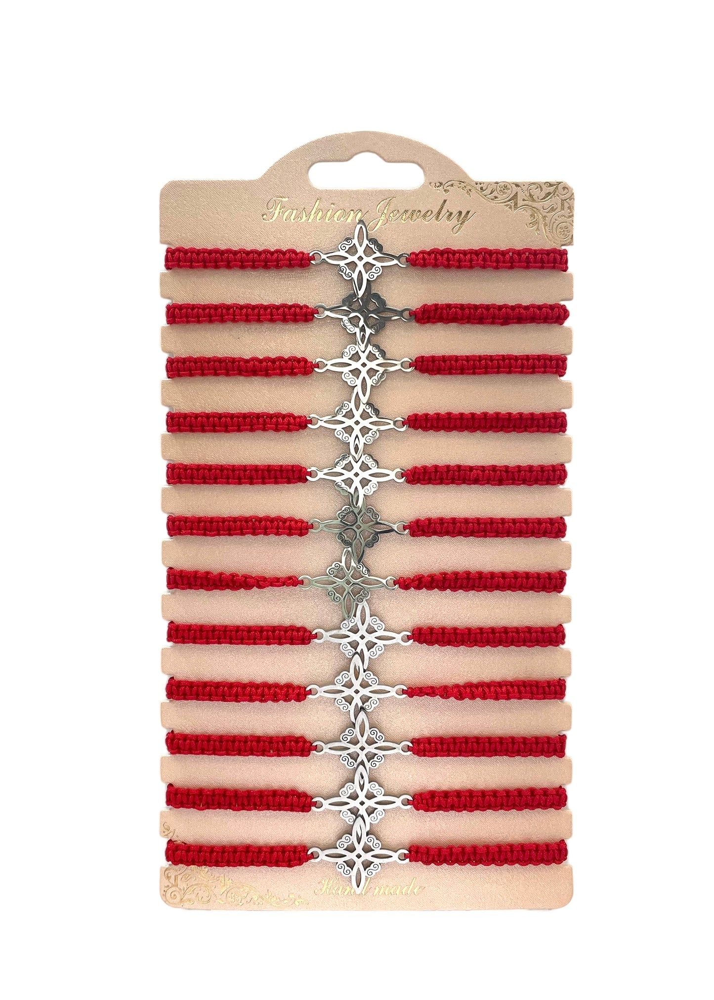 Pulsera nudo de bruja plateada