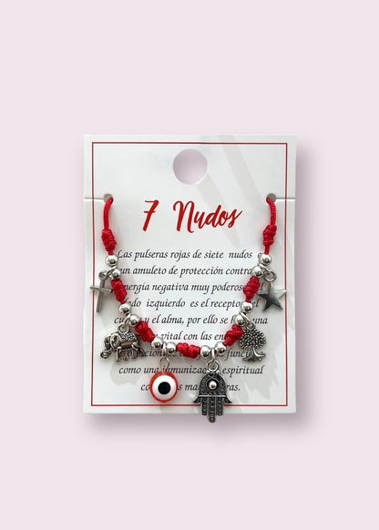 Pulsera de 7 nudos modelo #2704 con ojo turco 4