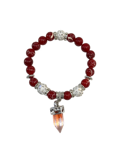 Pulsera Elasticada #Piedra con colgante