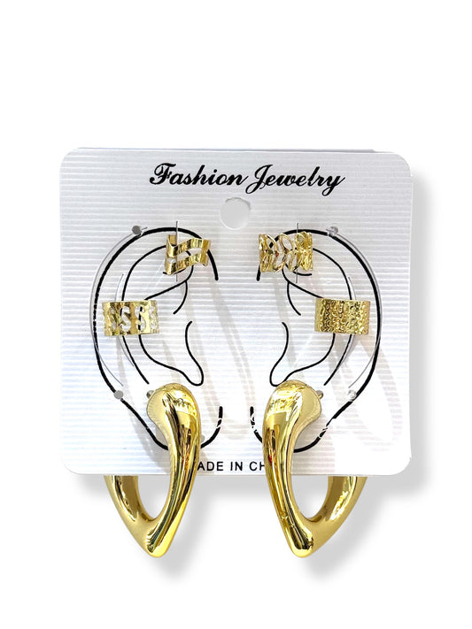 Earcuff & Aros de fantasía #718 dorado