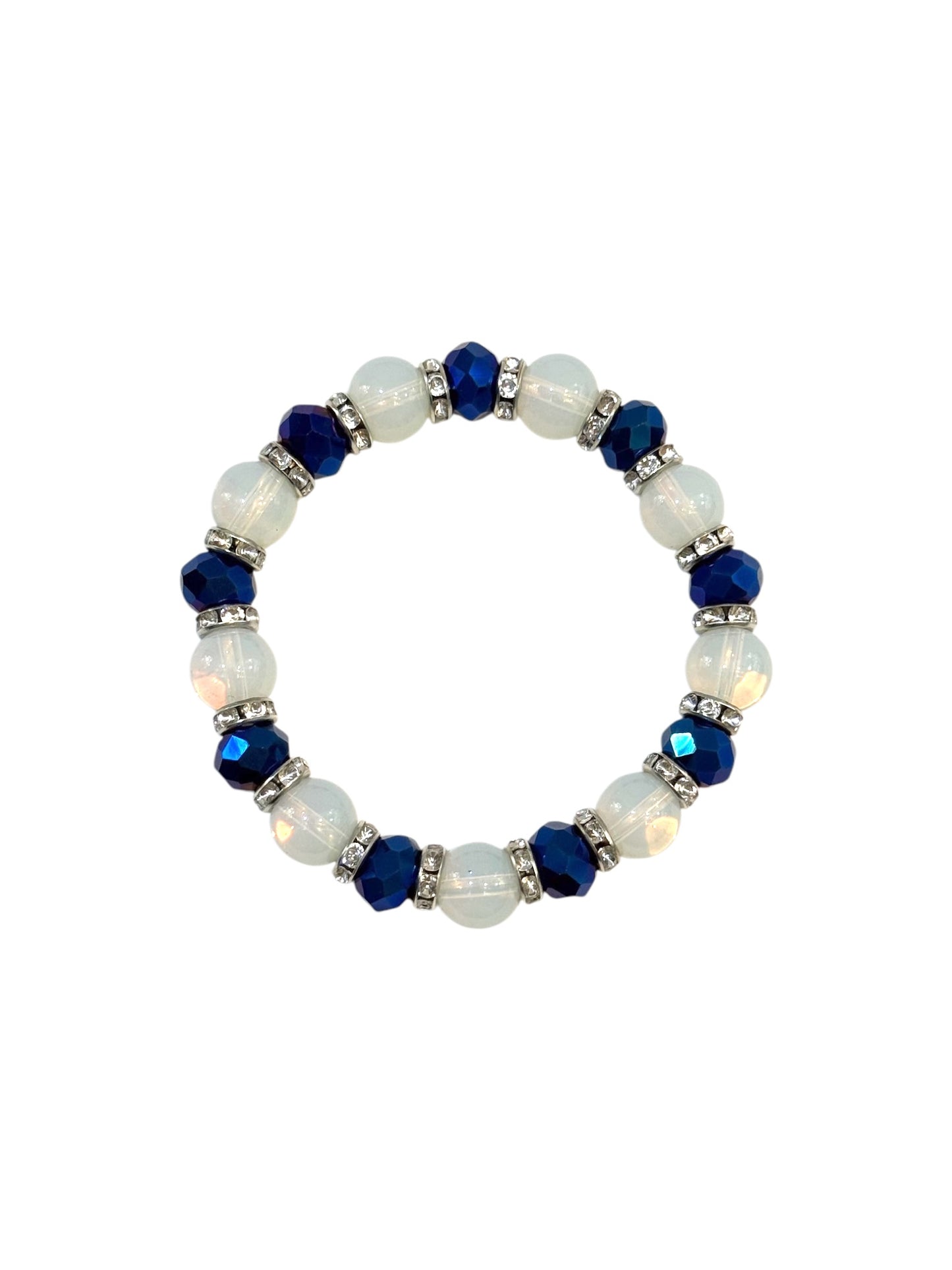 Pulsera Elasticada #Piedra luna multicolor