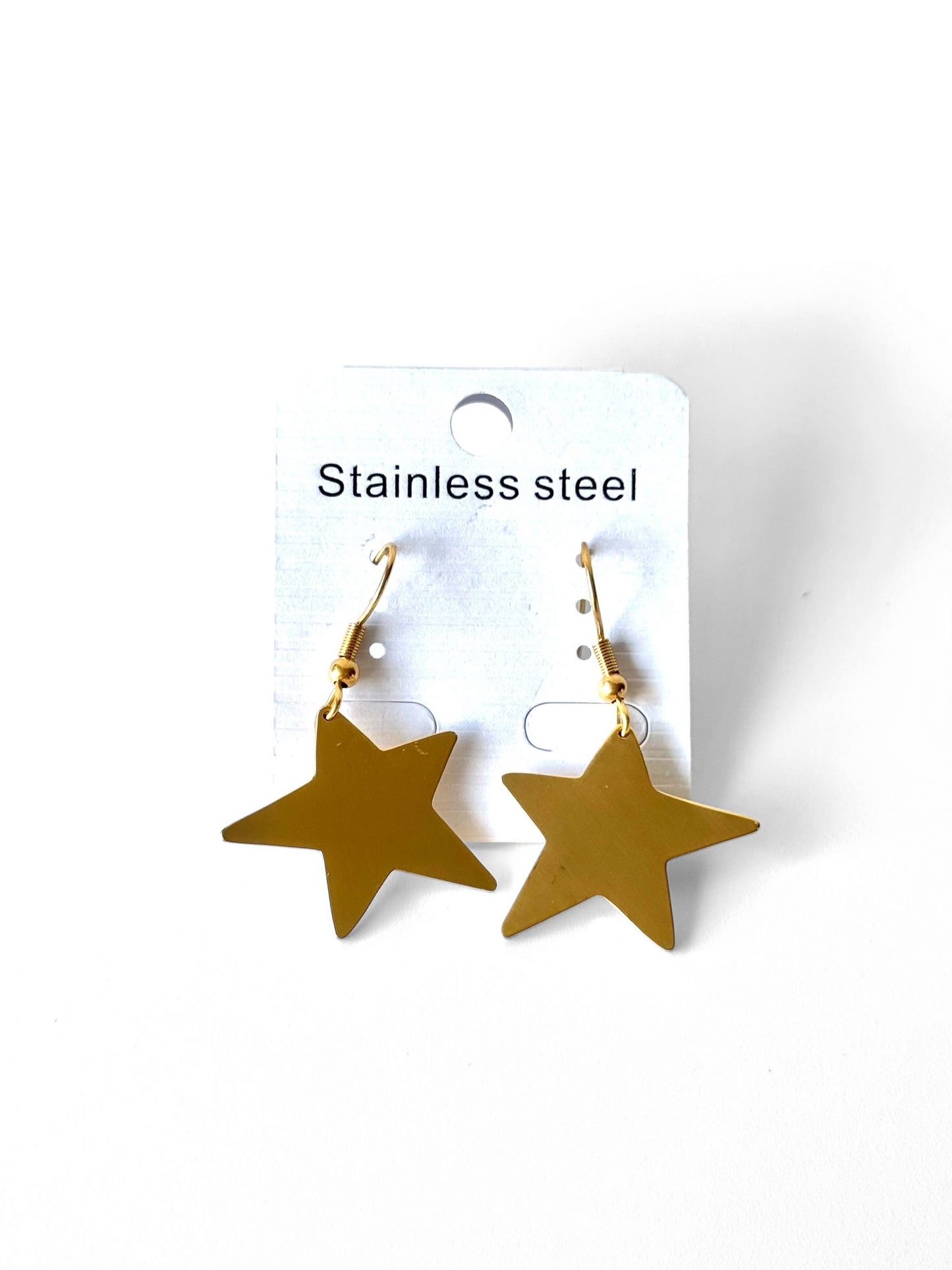 Aros de acero modelo #5203 dorado