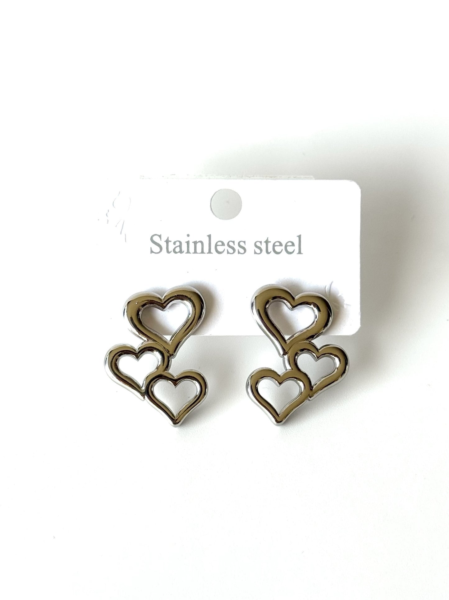 Aros de acero modelo #908 plateado