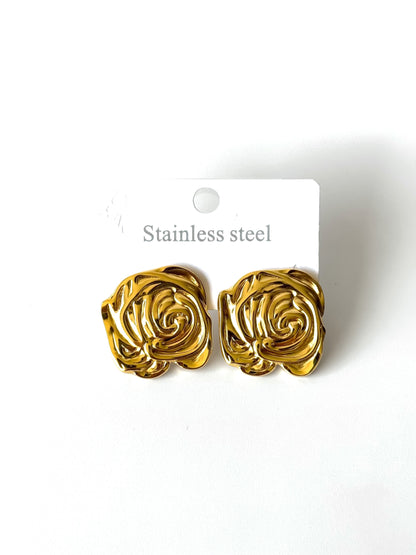 Aros de acero modelo #904 dorado