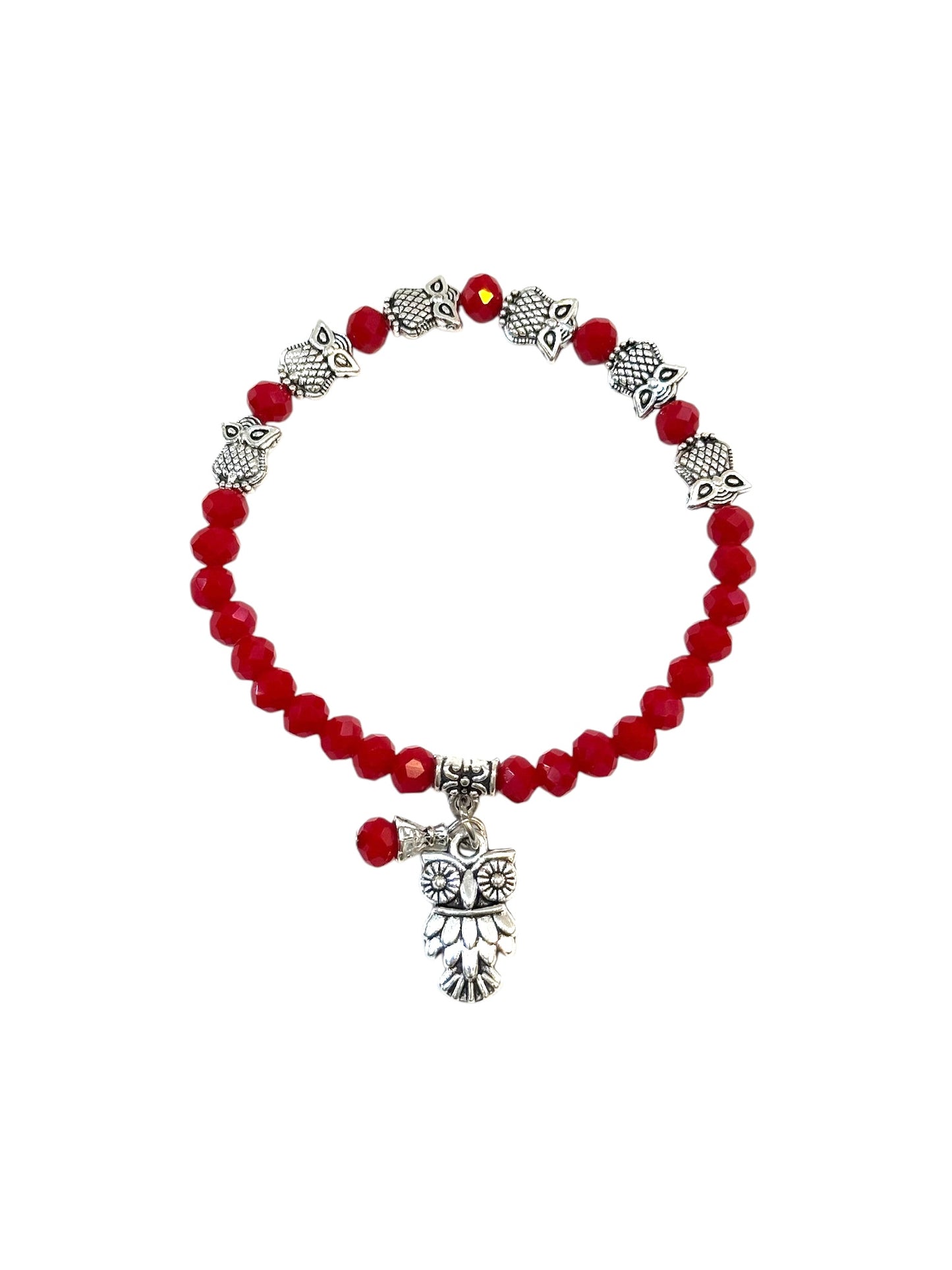 Pulsera Elasticada #Piedra roja