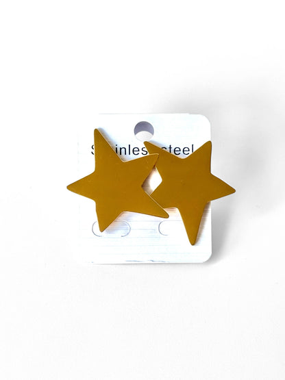 Aros de acero modelo #5200 dorado