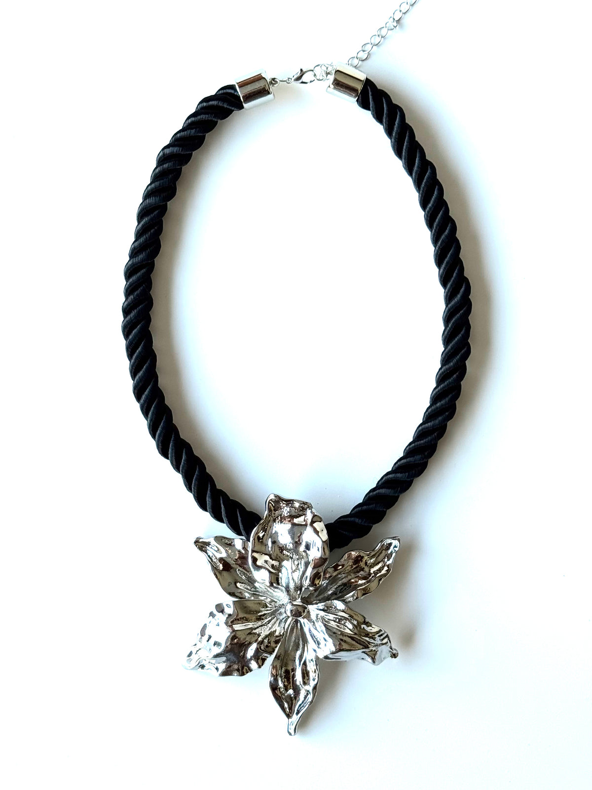Collar de Flor #Plateado