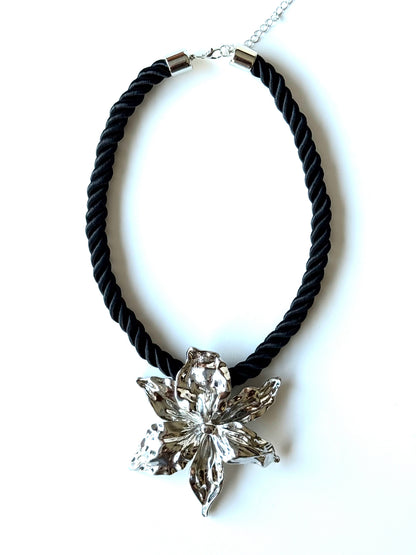 Collar de Flor #Plateado