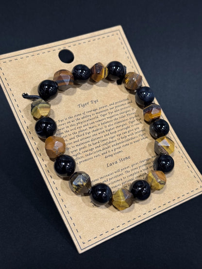 Pulsera de piedras naturales para hombre #5130