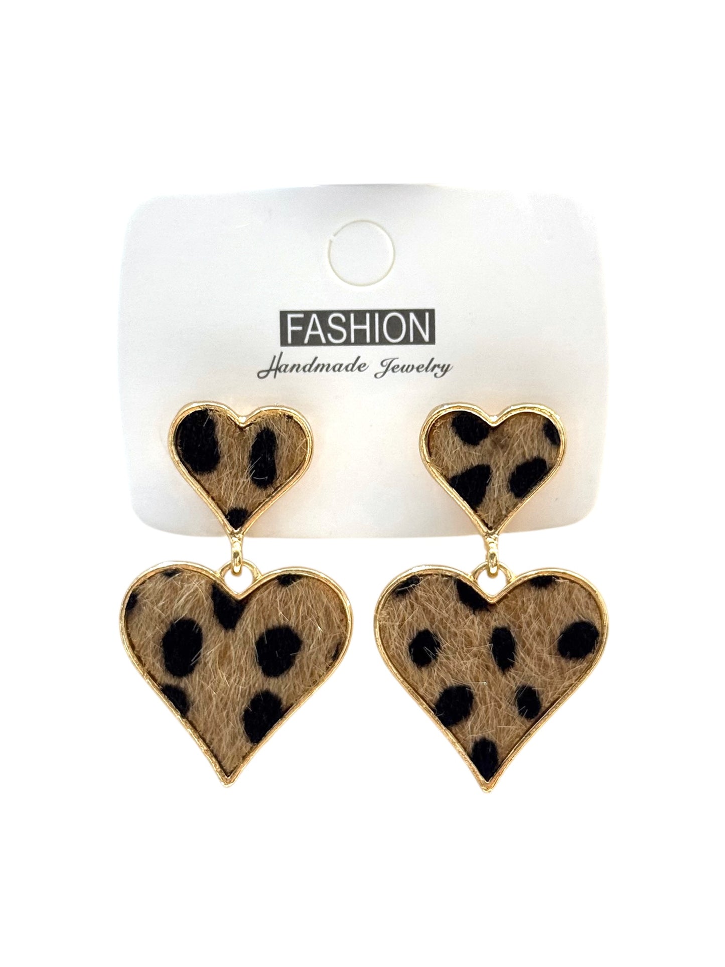 Aros de diseño #11 corazón animal print multicolor