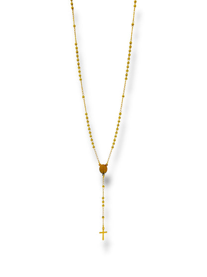 #1264 Collar Rosario_Dorado 3mm