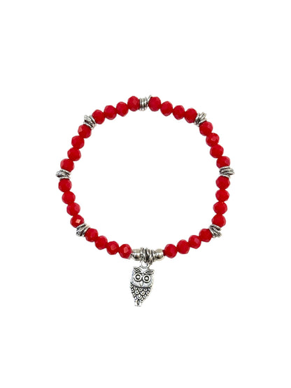 Pulsera Elasticada #Piedra roja