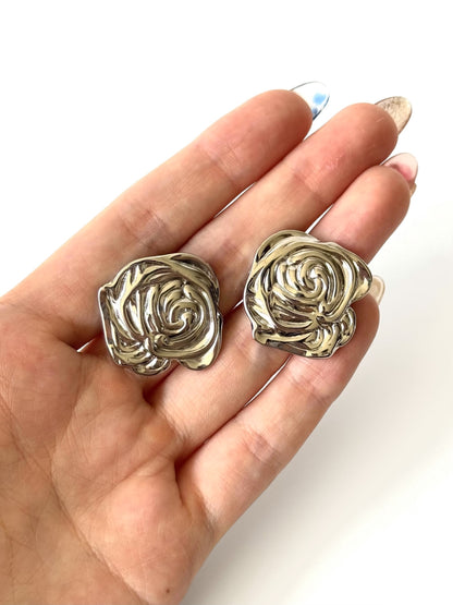 Aros de acero modelo #904 plateado